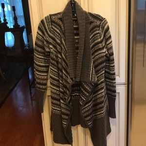 Eddie Bauer wrap sweater w/ cute pin detail